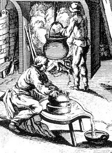 Cooking and Straining Cheese